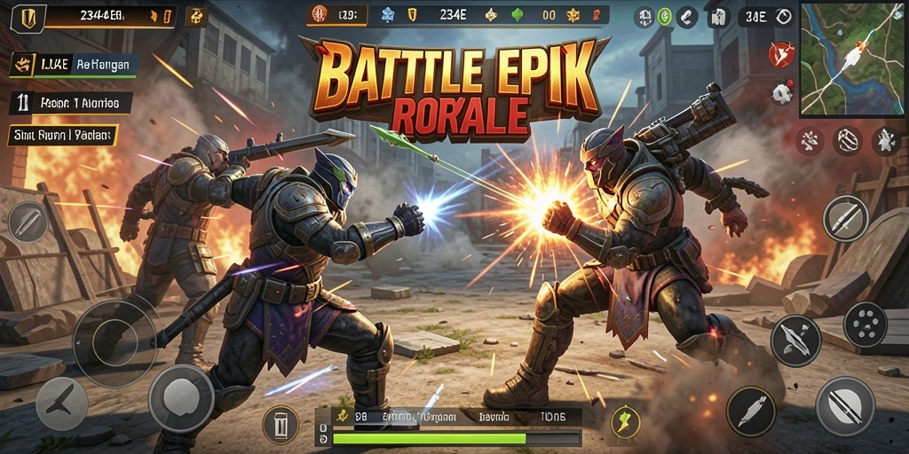 Tangkapan layar gameplay menunjukkan aksi pertarungan seru di <strong>234E</strong>.