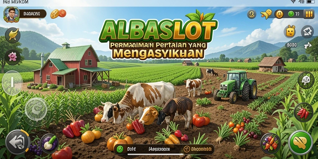 Tampilan gameplay Farming yang menarik di ALBASLOT.