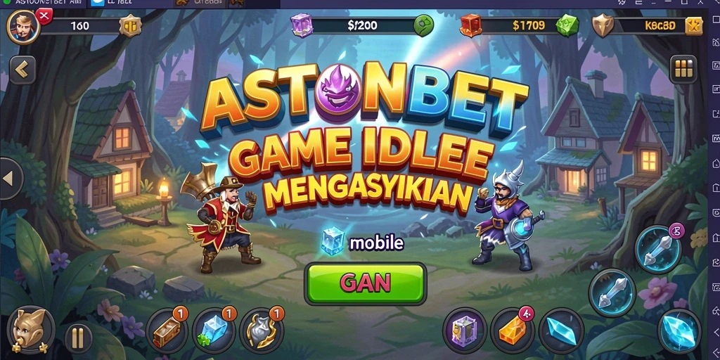 Screenshot utama ASTONBET menunjukkan aksi seru dalam gameplay Idle.
