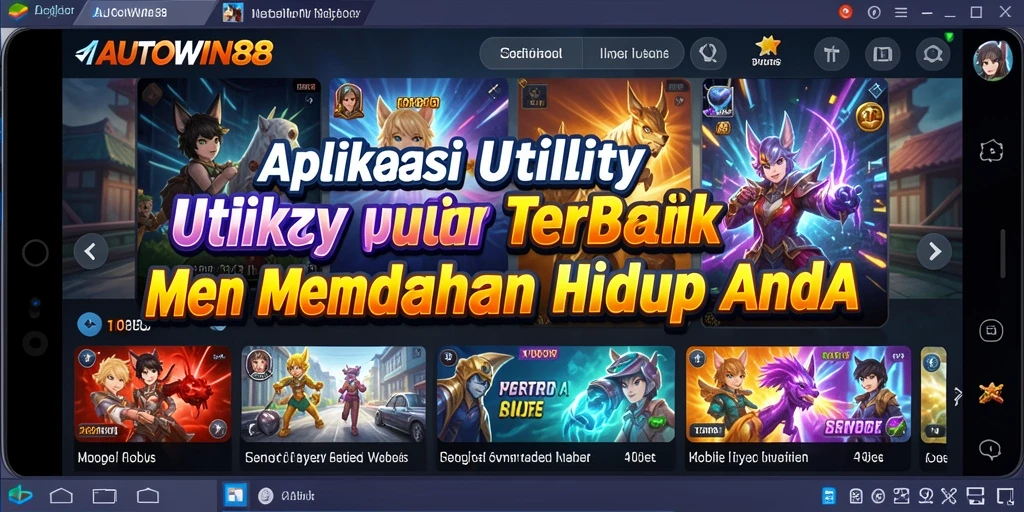 Screenshot utama AUTOWIN88 menunjukkan antarmuka aplikasi yang intuitif dan fungsional.