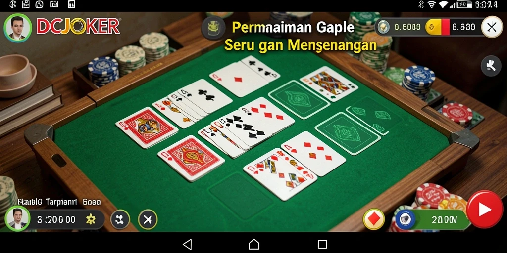 Gameplay seru Gaple di IDCJOKER dengan tampilan yang menarik.