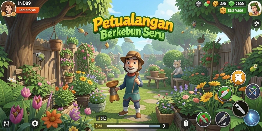 Gameplay seru menanam dan merawat tanaman di IND89.