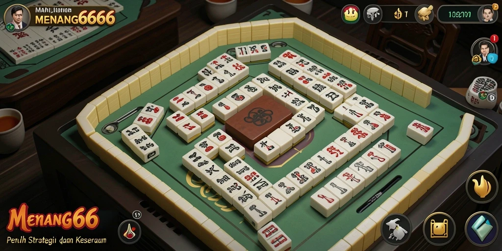 Screenshot MENANG666 menampilkan momen seru permainan Mahjong.