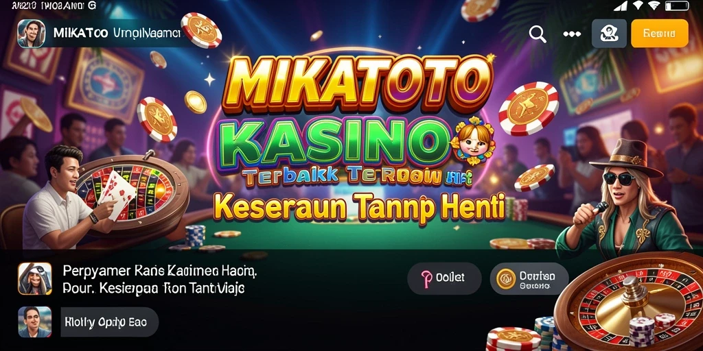 Tampilan gameplay menarik MIKATOTO dengan berbagai permainan kasino.