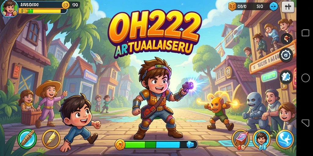 Screenshot utama OH222 menunjukkan gameplay seru dan penuh aksi.