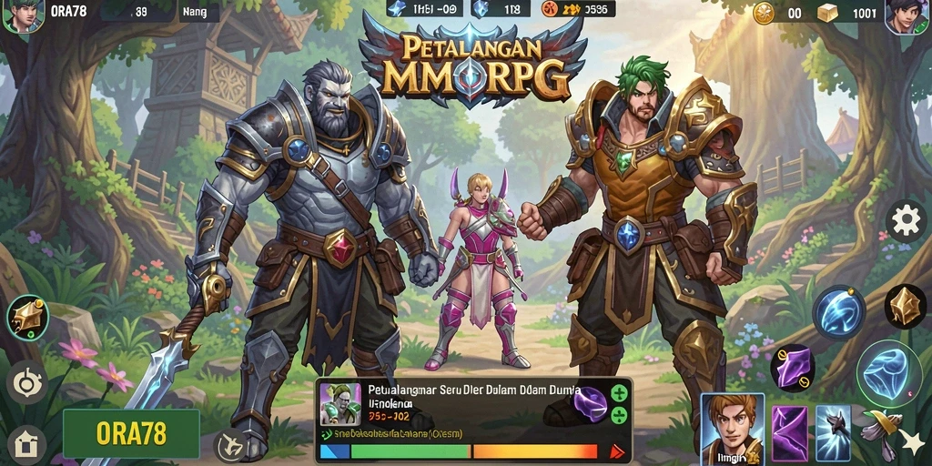 Gameplay seru dalam dunia ORA78 yang menggugah semangat petualangan.