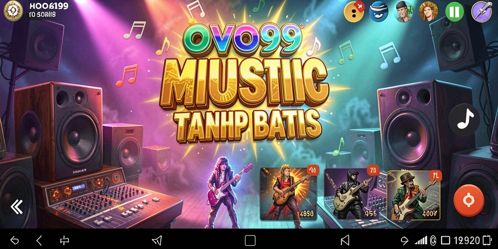 Screenshot utama OVO99 menampilkan pengalaman bermain musik yang interaktif dan menyenangkan.