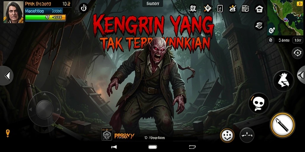 Tangkapan layar thrilling dari gameplay PPRRYY di tengah kegelapan.