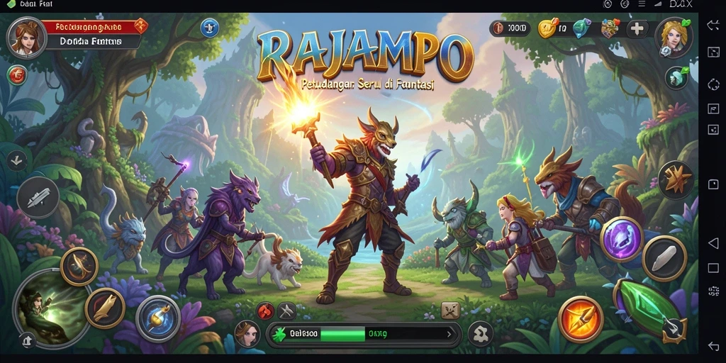Tampilan gameplay seru di dunia petualangan RAJAMPO.
