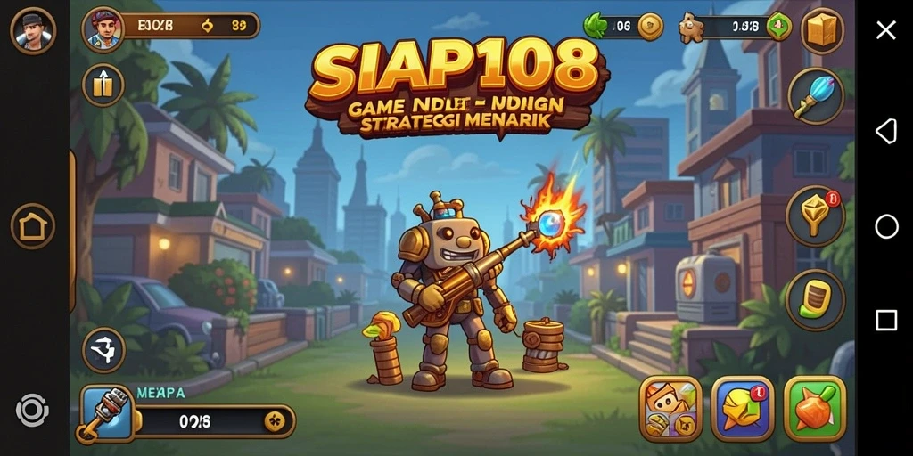 Tampilan screenshot Gameplay SIAP108 menunjukkan aksi Idle yang seru.