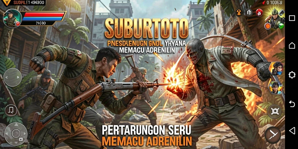 Tampilan gameplay pertarungan seru di SUBURTOTO.